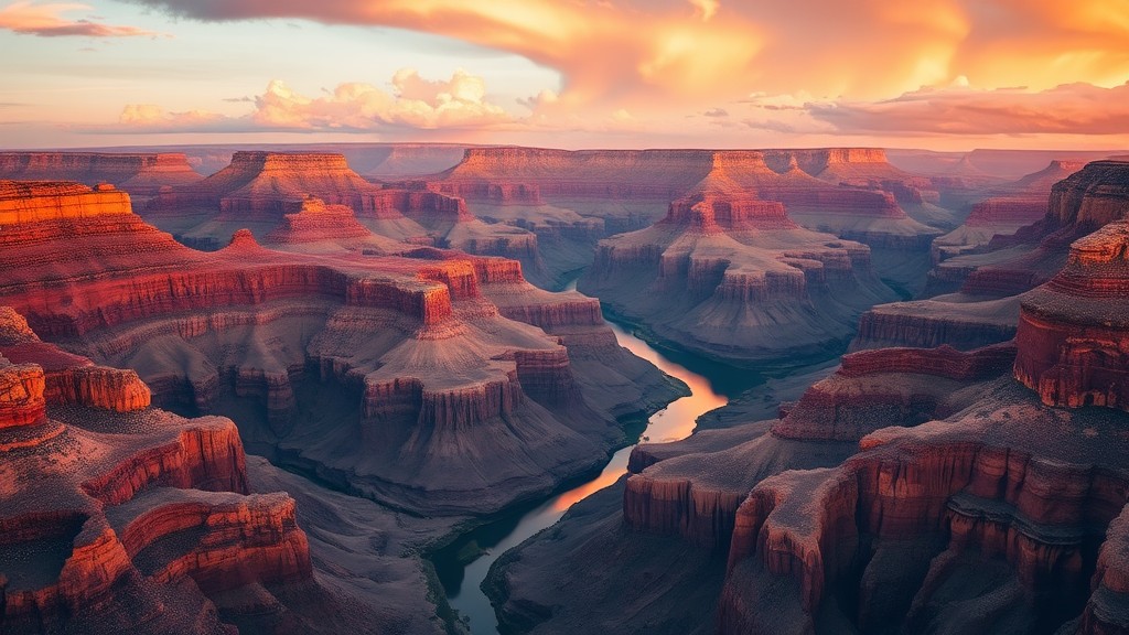 Grand Canyon saat matahari terbenam