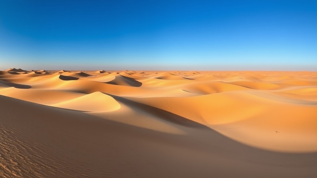 Panorama padang pasir Sahara di Aljazair