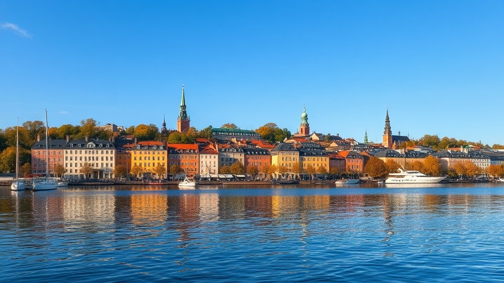 Pemandangan Stockholm di Musim Gugur