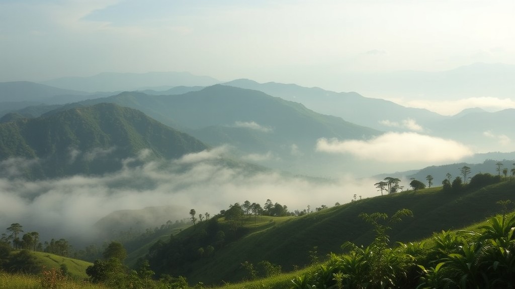 Pemandangan lembah hijau dari Tebing Keraton 