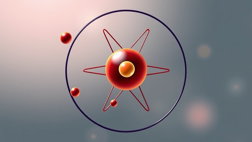 Ilustrasi menunjukkan struktur atom 